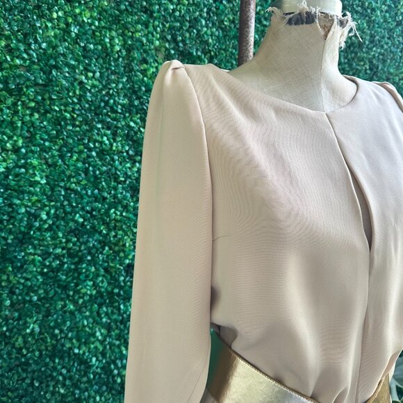 New Alonso Paris Milan New York Beige Long jumpsuit made in Italy - Picture 5 of 7